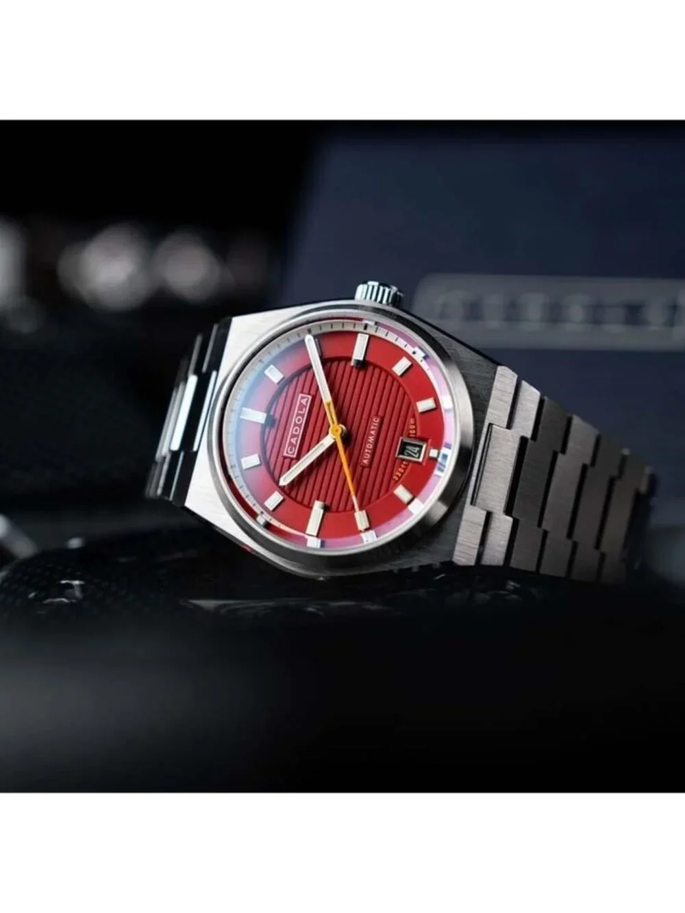 NWT Cadola Lydden Automatic Red Dial Men's Watch